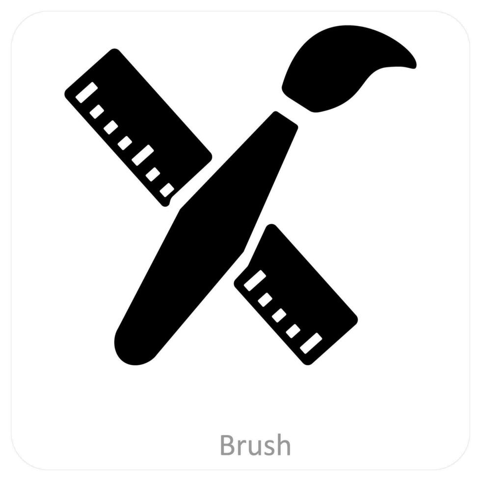 painting tools and brush icon concept vector