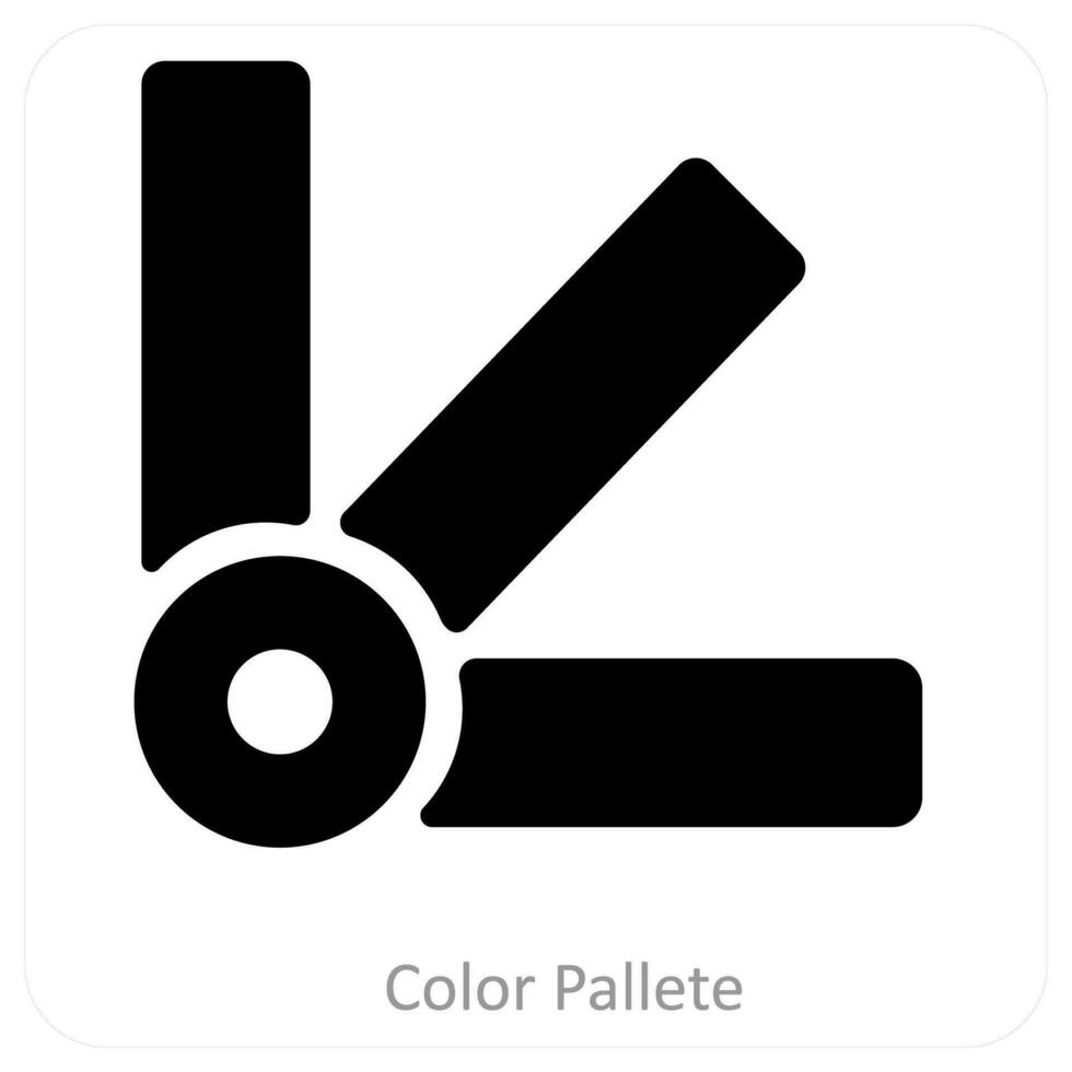 color paleta y color temas icono concepto vector