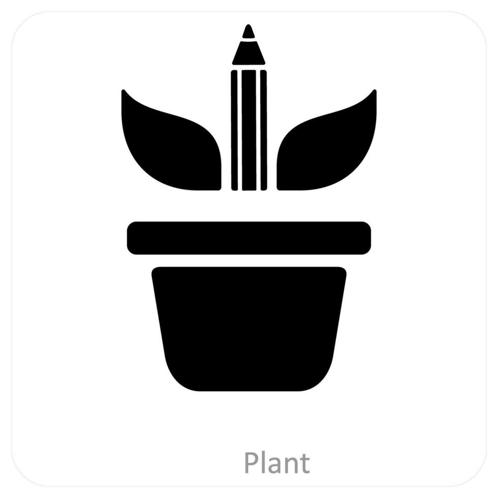 plant and environment icon concept vector