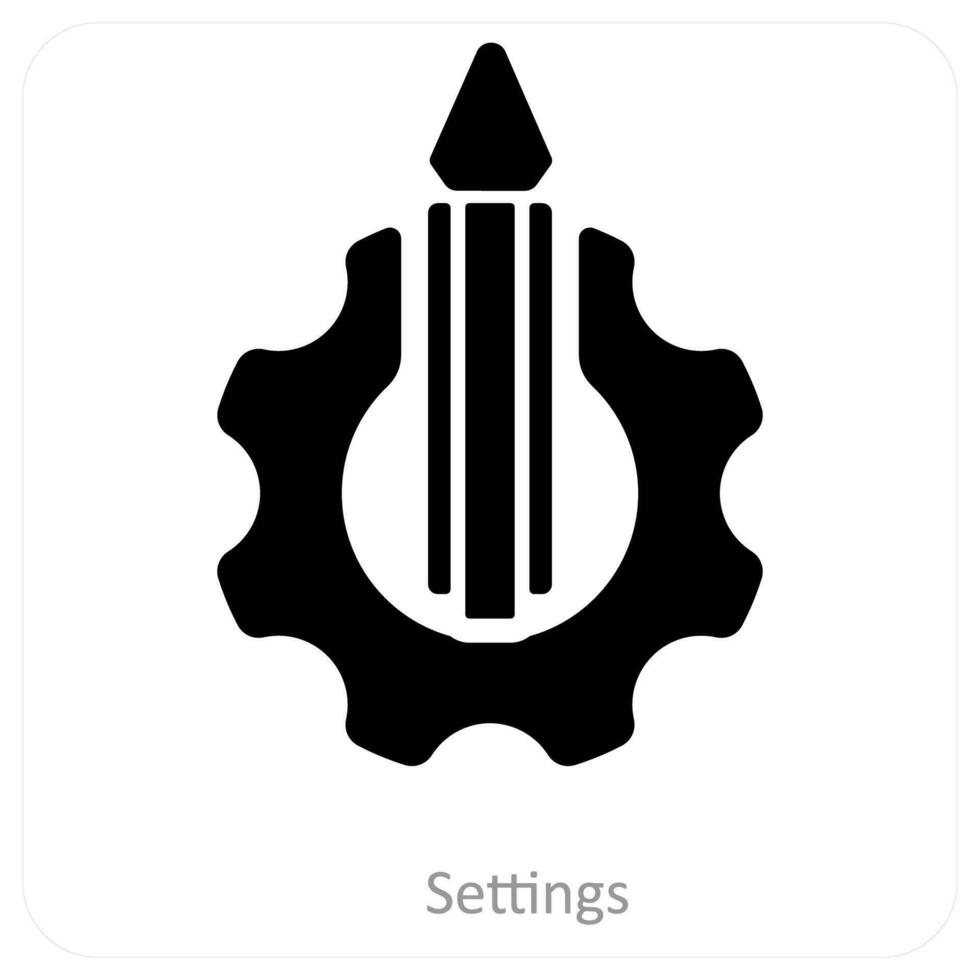 Settings and innovation icon concept vector