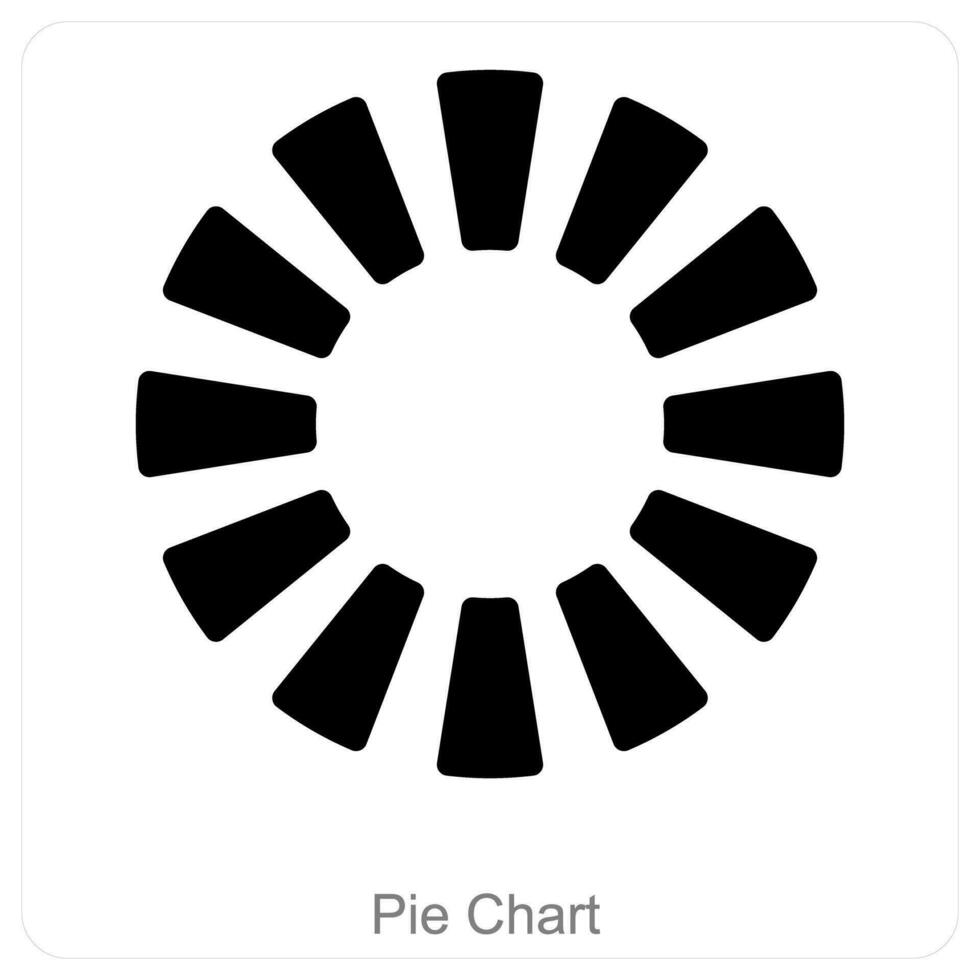 Pie chart and icon diagram concept vector