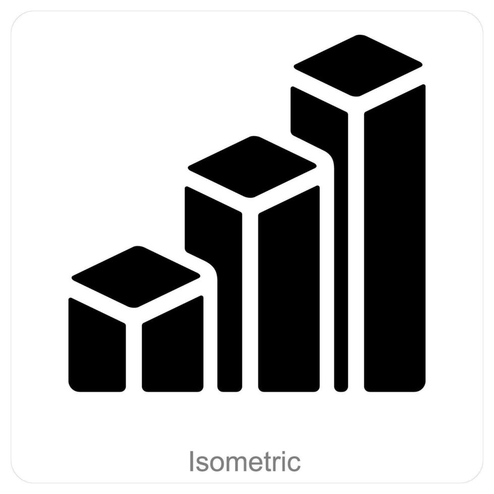 Isometric and isometric icon concept vector