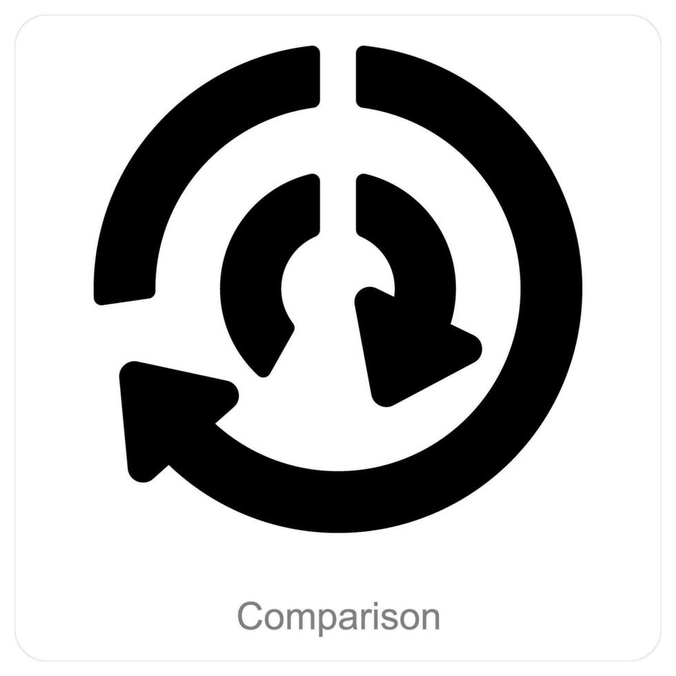 Comparison and diagram icon concept vector