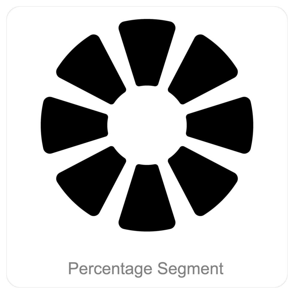 Percentage Segment and diagram icon concept vector