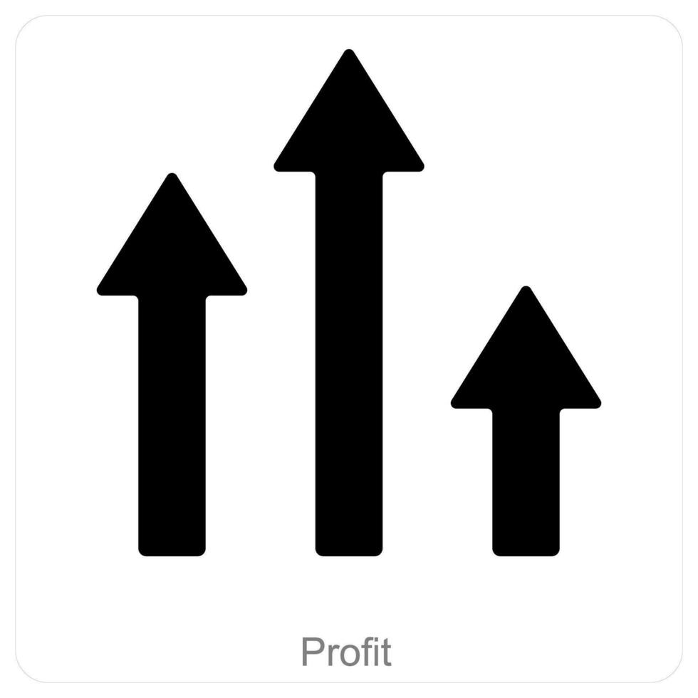 lucro y negocio icono concepto vector