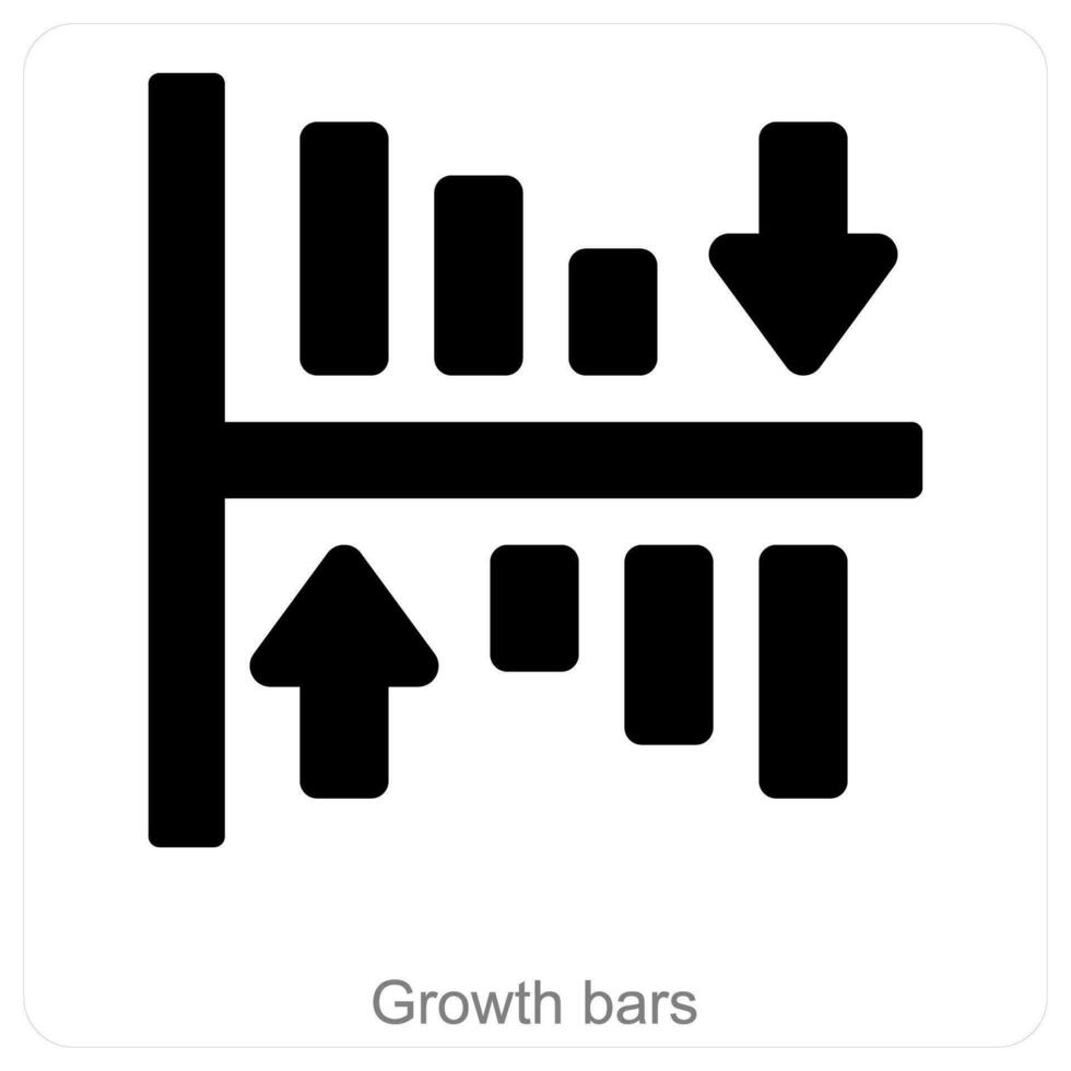 Growth Bars and diagram icon concept vector