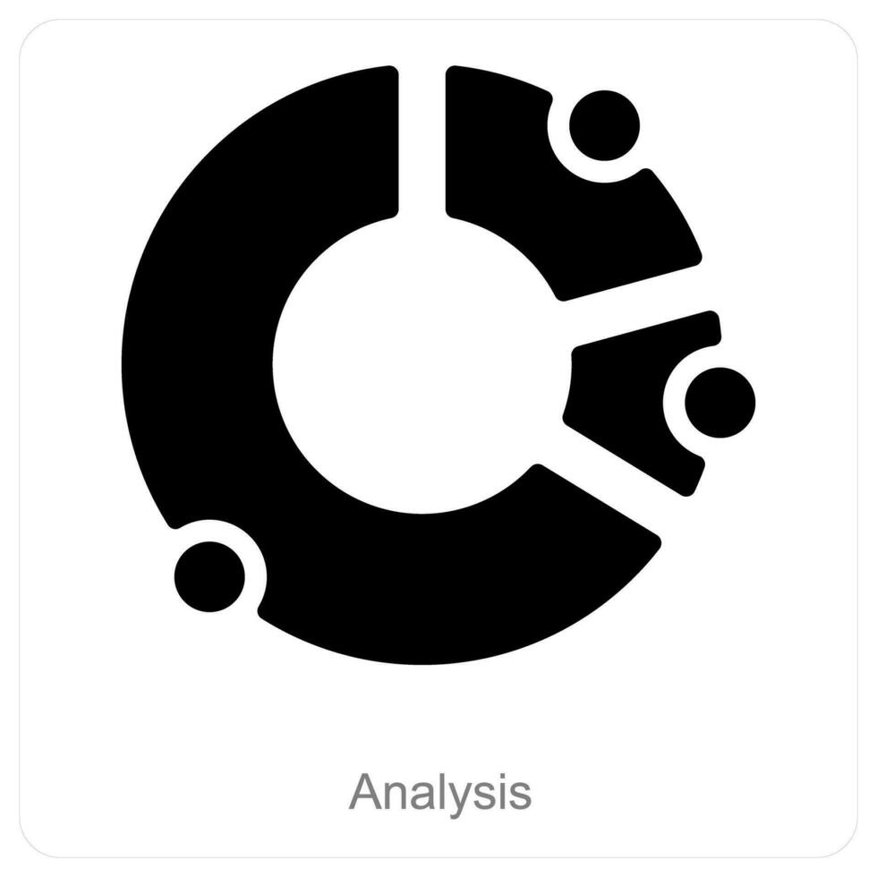 análisis y diagrama icono concepto vector