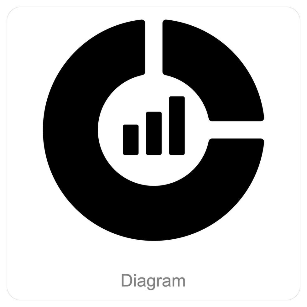 Diagram and diagram icon concept vector