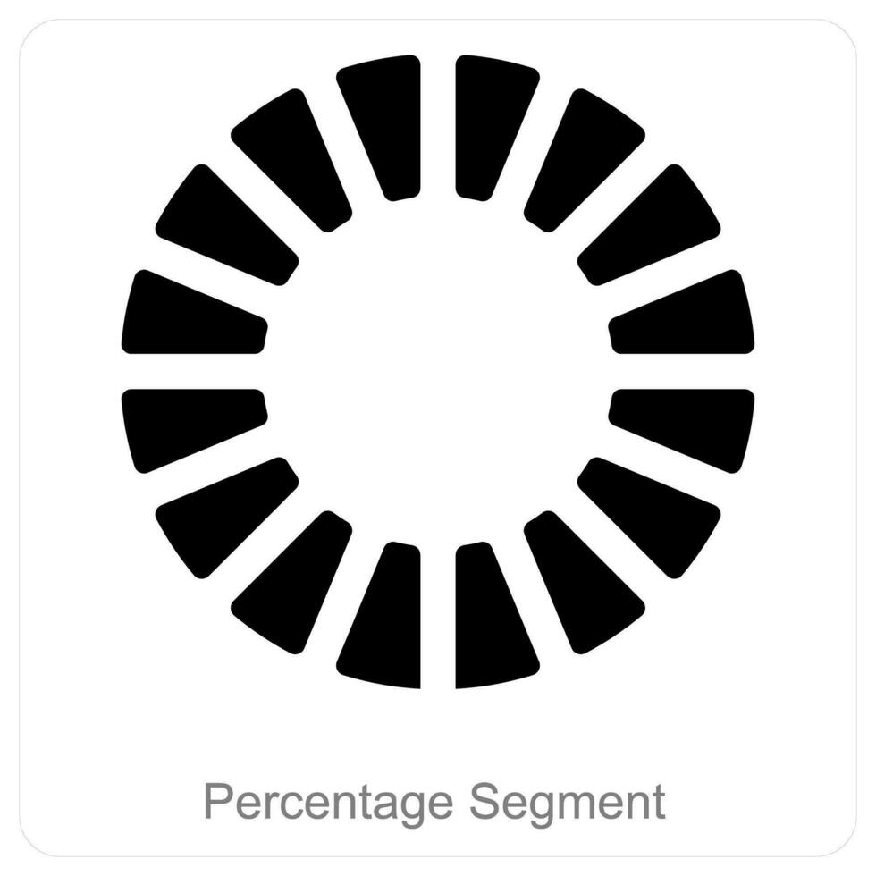 Percentage Segment and diagram icon concept vector