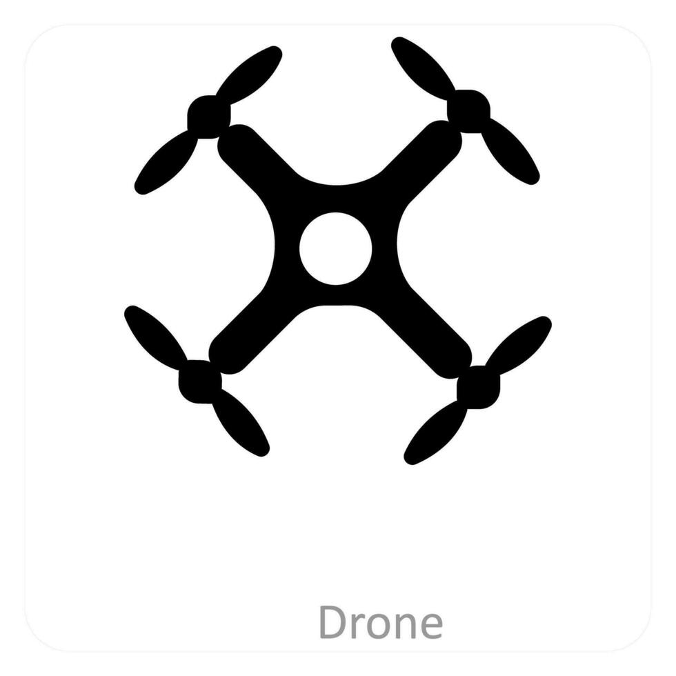 Drone and technology icon concept vector