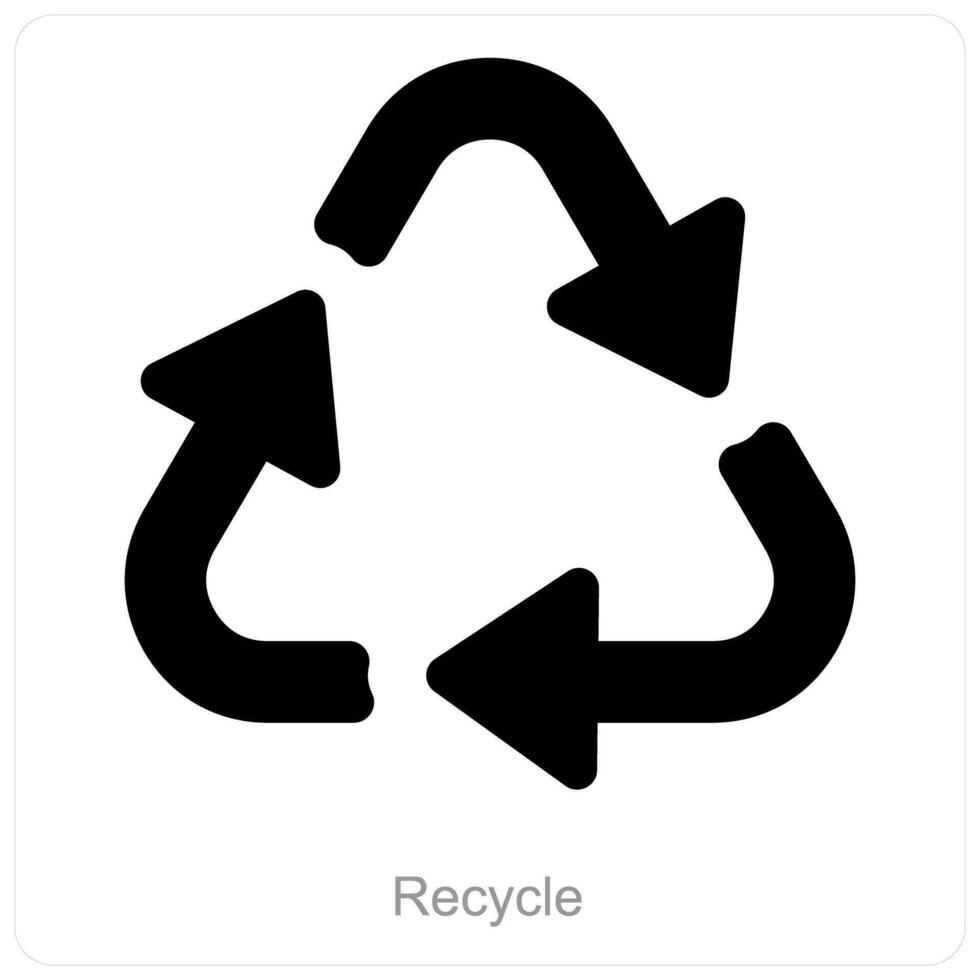 Recycle and symbols icon concept vector