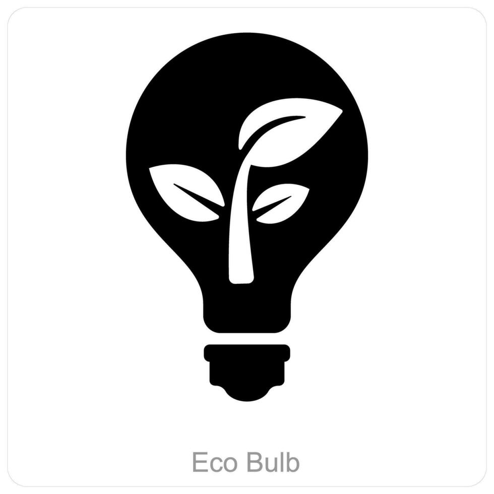Eco Bulb and light icon concept vector