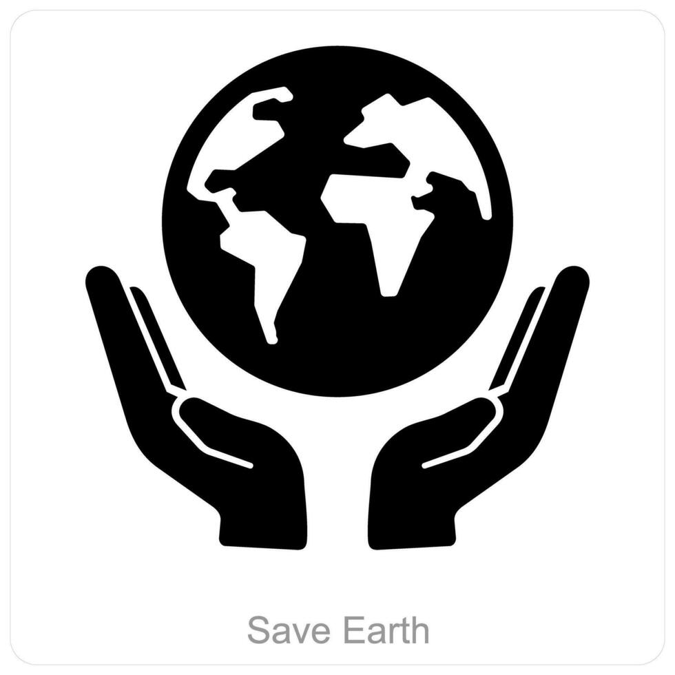 Save Earth and ecology icon concept vector