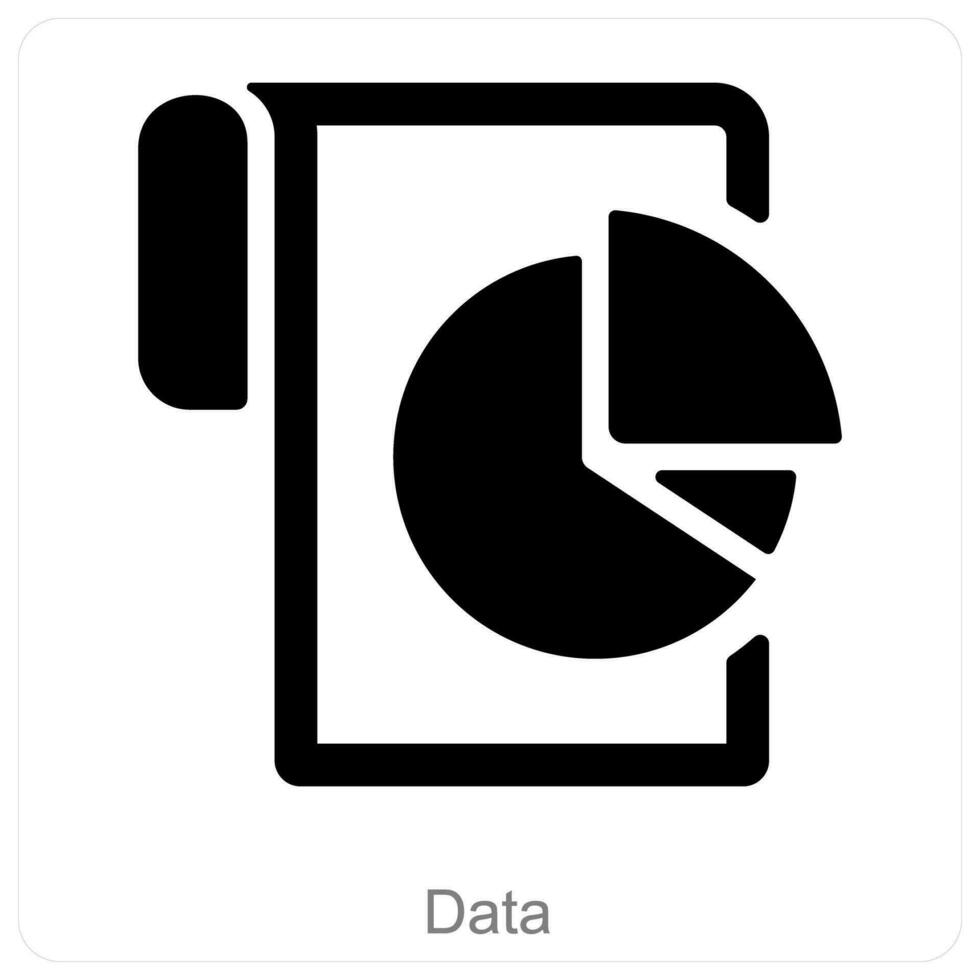 datos y reporte icono concepto vector