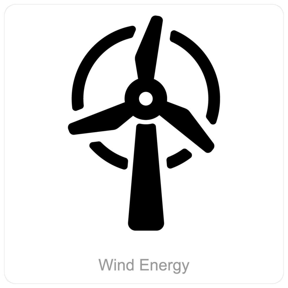 Wind Energy and recycling icon concept vector