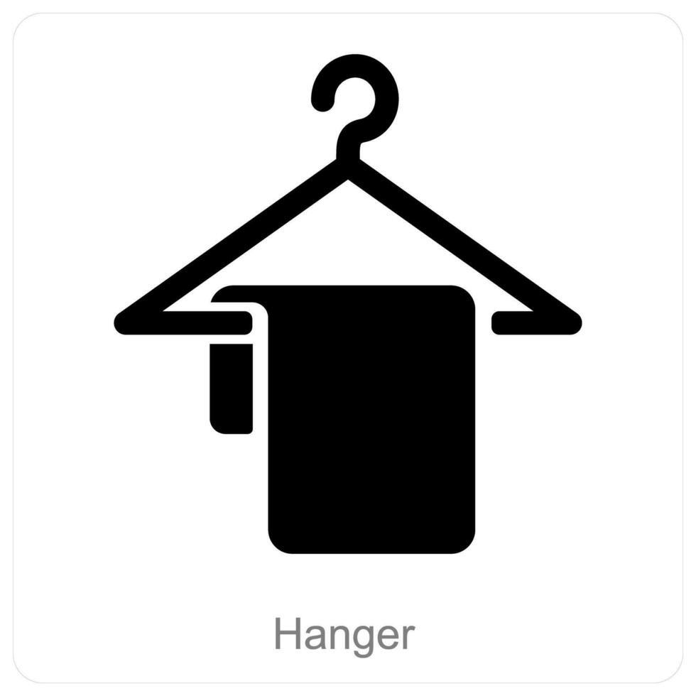 Hanger and clothes icon concept vector