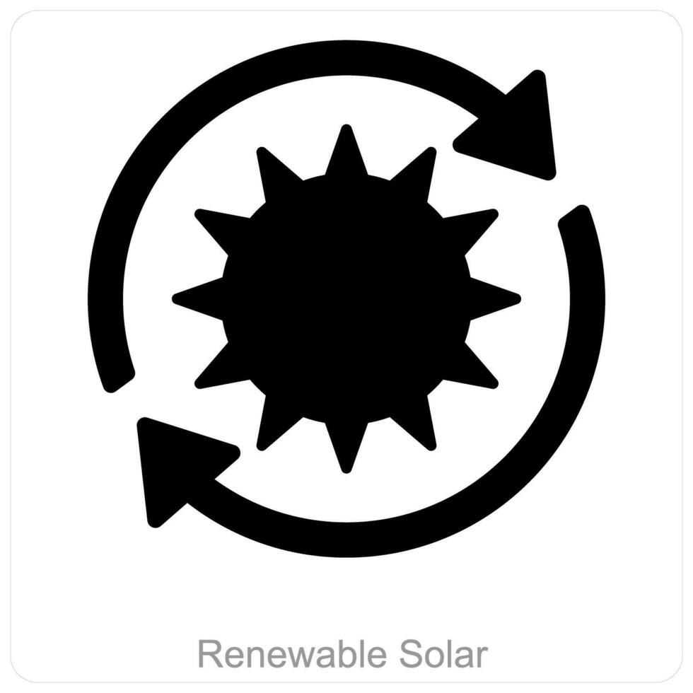 renovable solar y ambiente icono concepto vector
