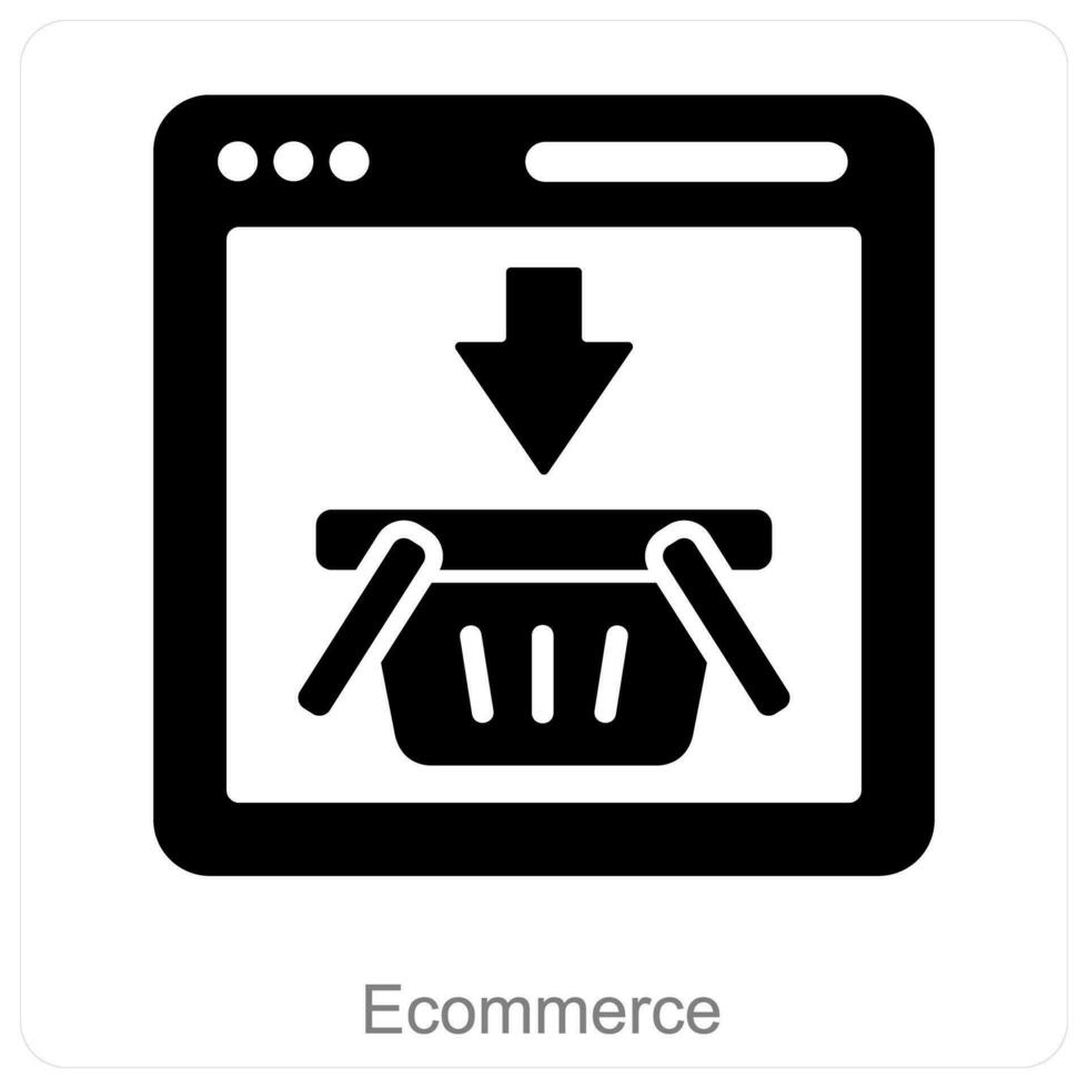 Ecommerce and shopping icon concept vector