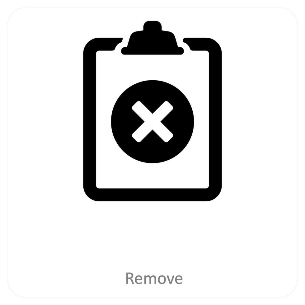 remove and delete icon concept vector