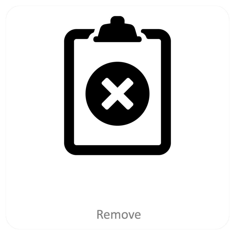 eliminar y Eliminar icono concepto vector