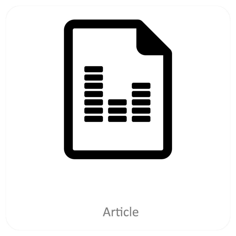 article and paper icon concept vector