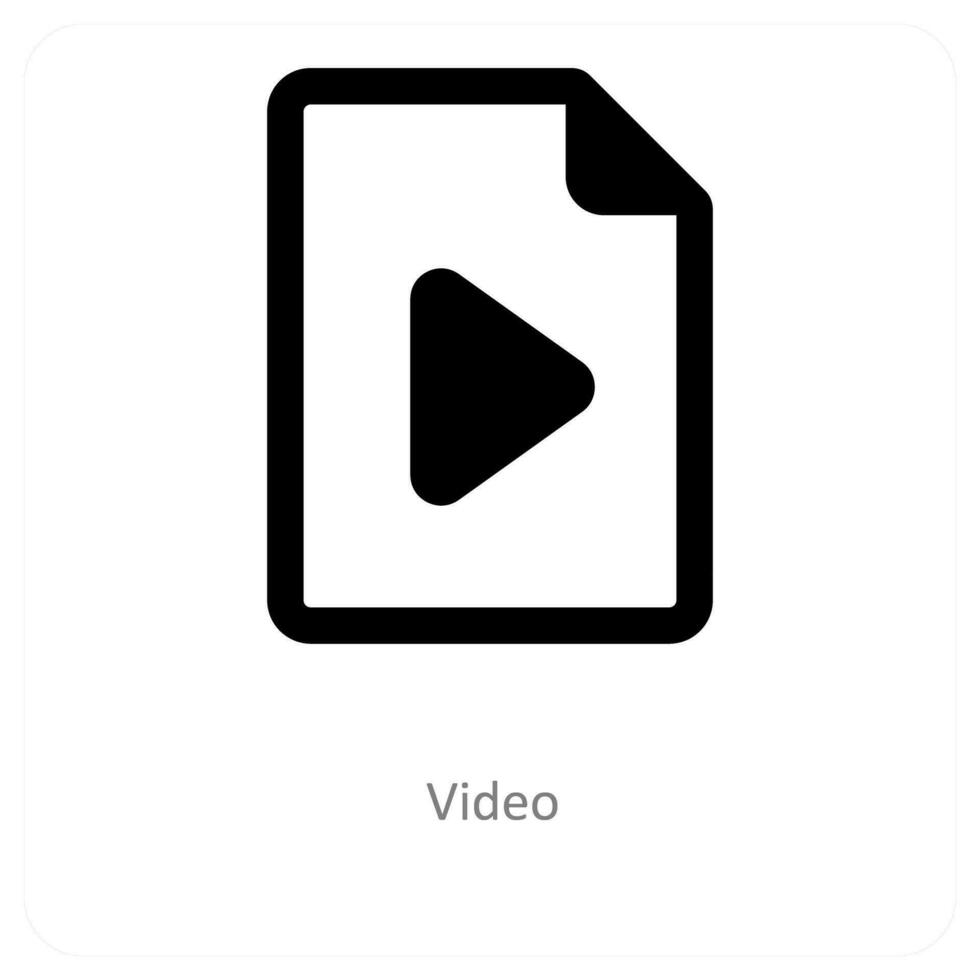video and File icon concept vector