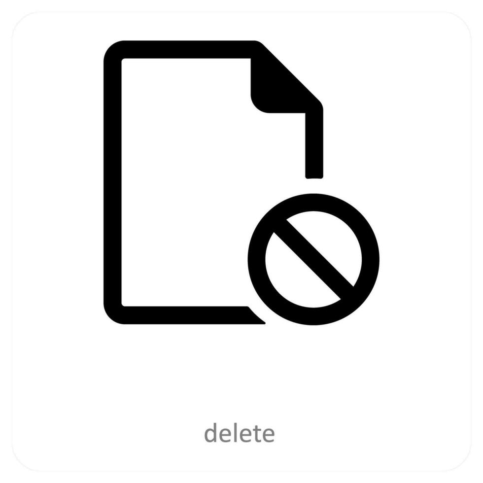 delete and remove icon concept vector