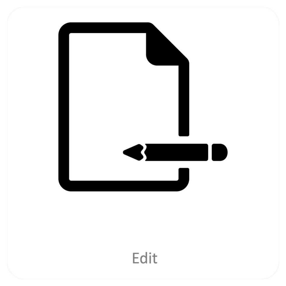 edit and archive icon concept vector