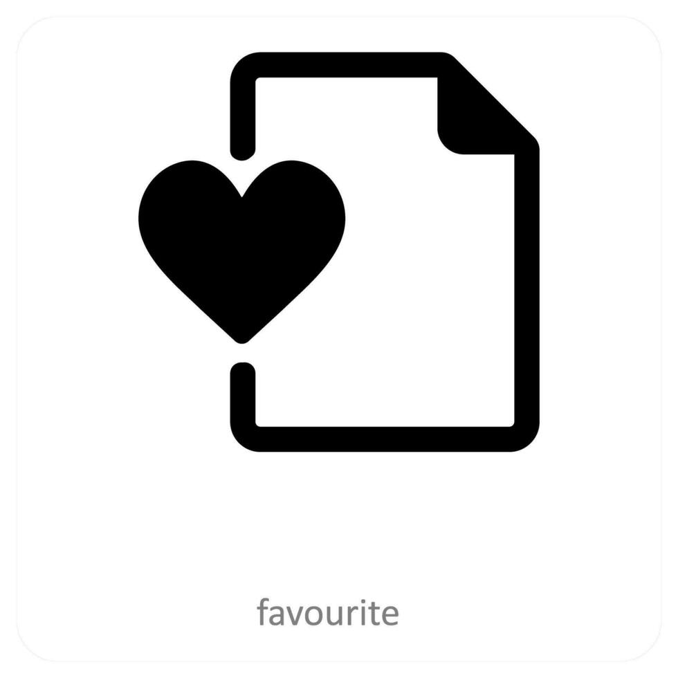 favorite and file icon concept vector