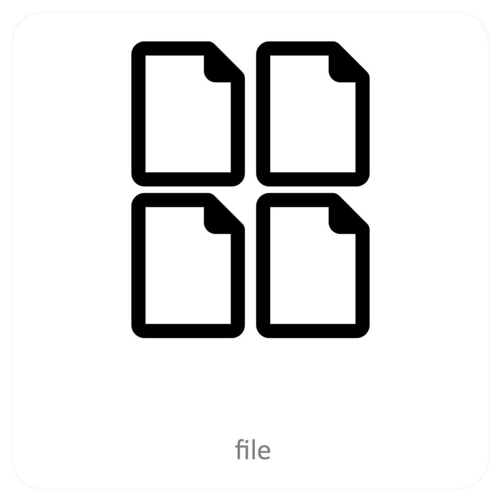 archivos y carpeta icono concepto vector