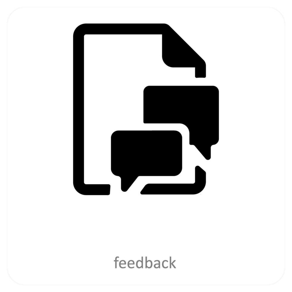 feedback and views icon concept vector