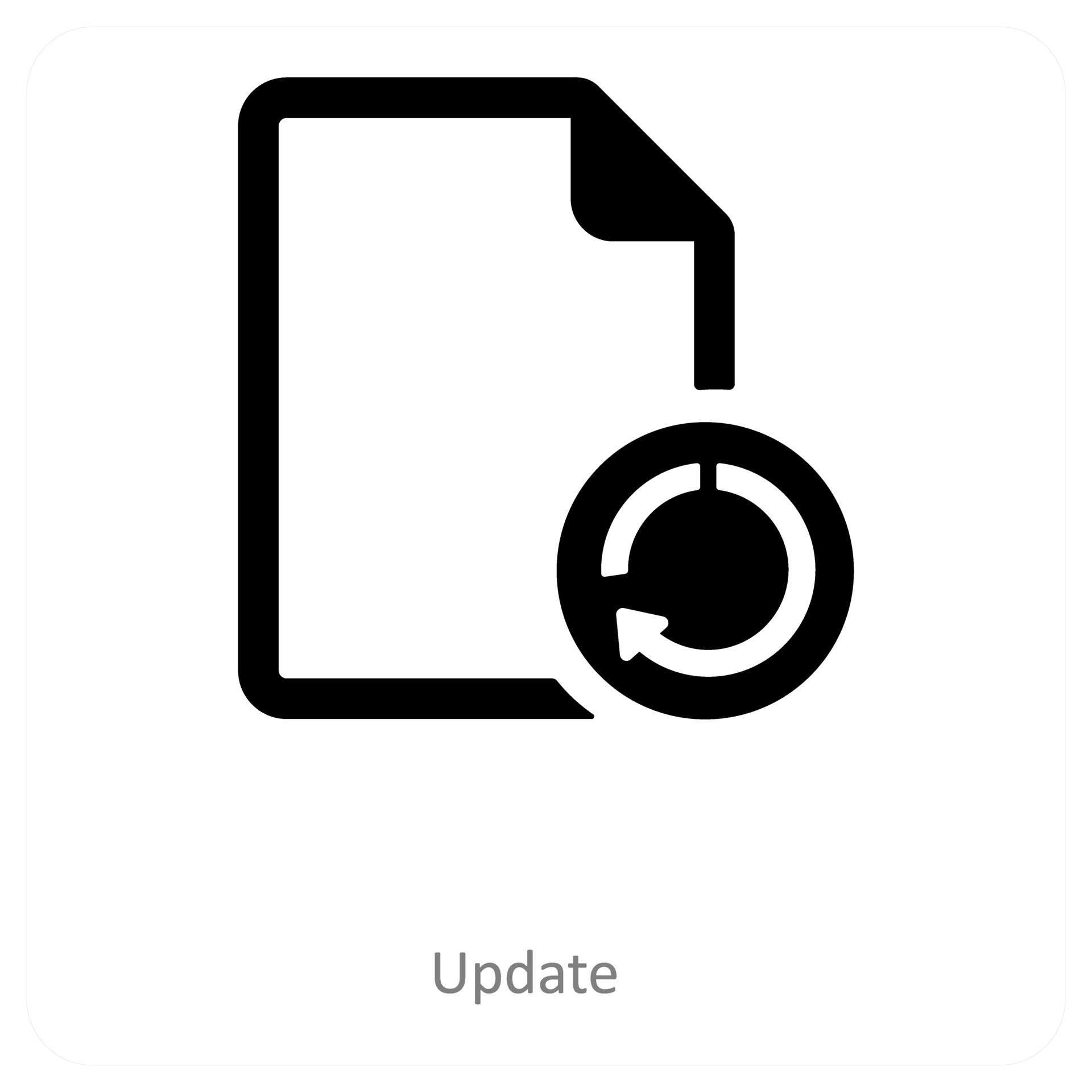 update and document icon concept 25903100 Vector Art at Vecteezy