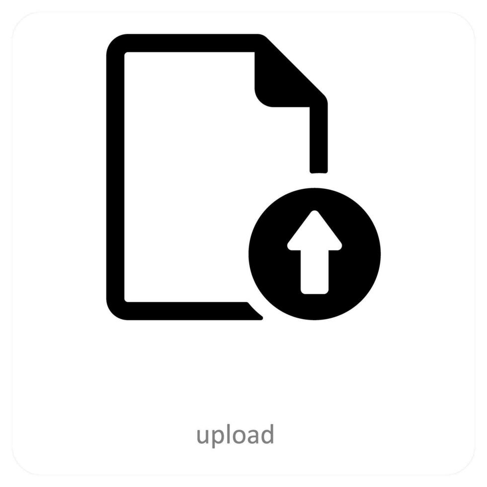 subir y datos icono concepto vector
