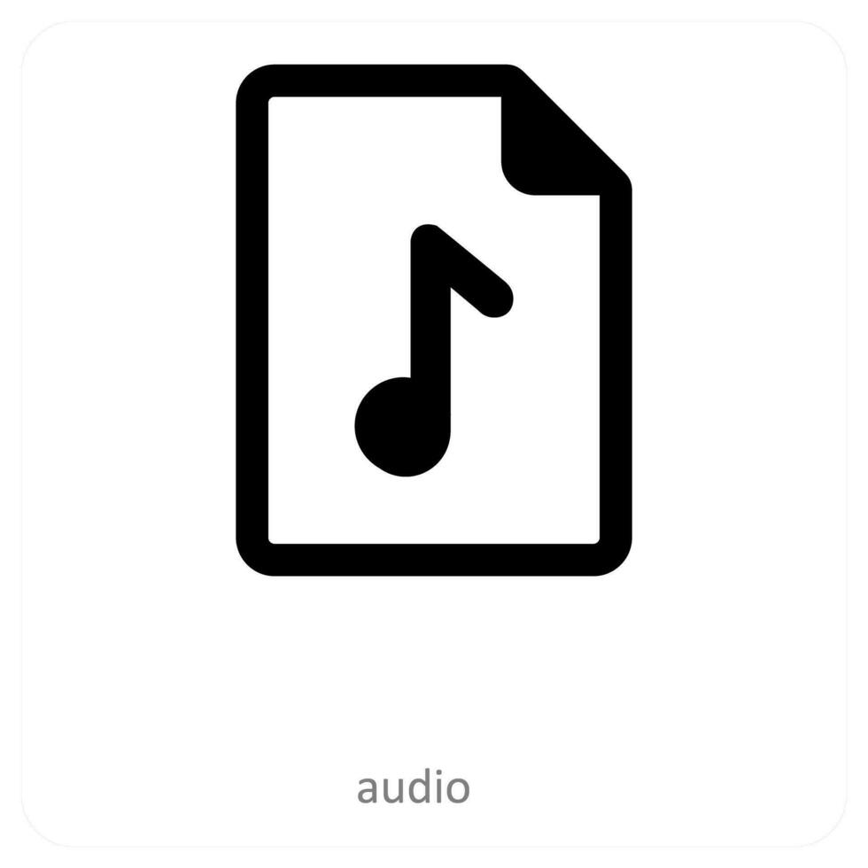 audio and files icon concept vector