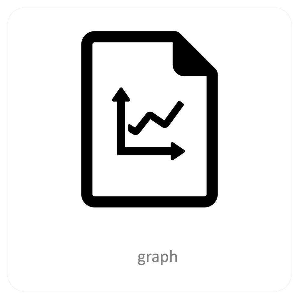 graph and document icon concept vector