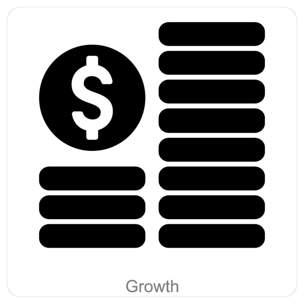 Growth and business icon concept vector