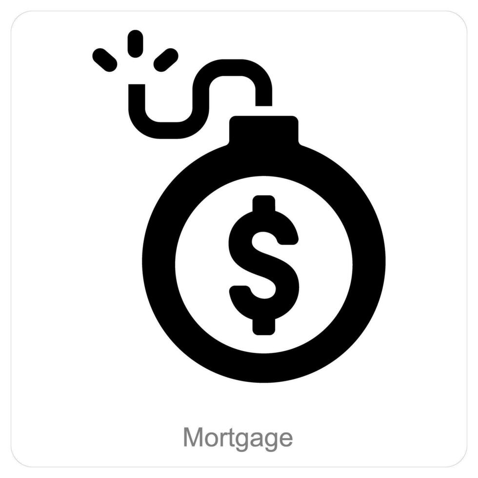 Mortgage and loan icon concept vector