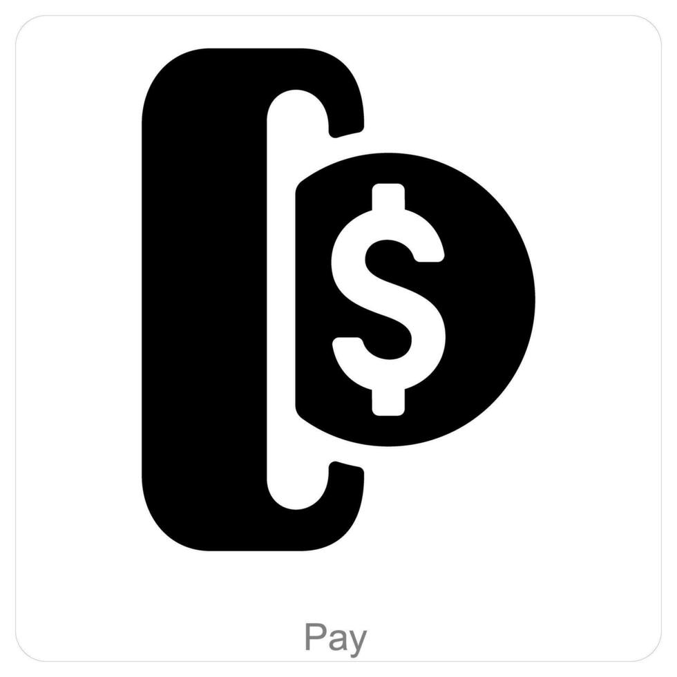 Pay and money icon concept vector