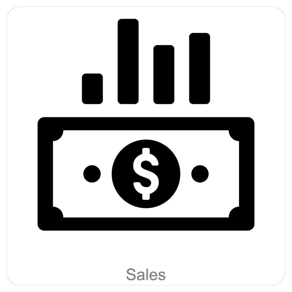 Sales and management icon concept vector