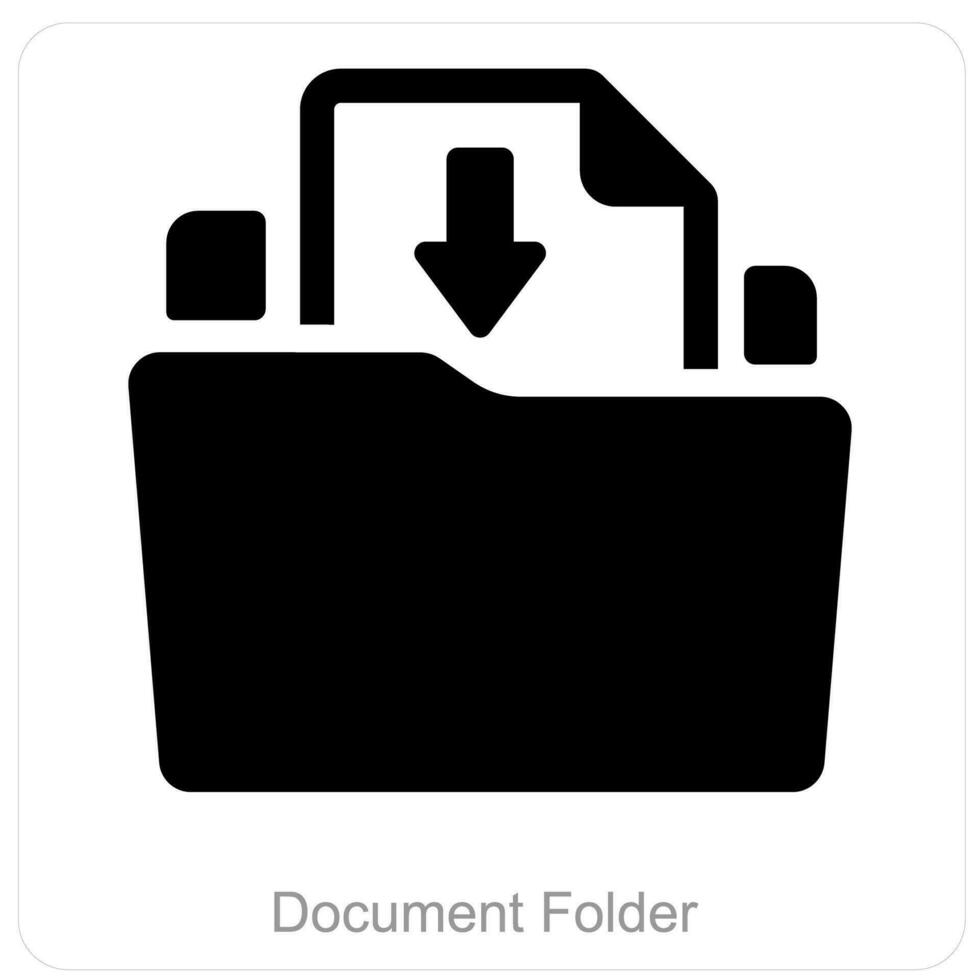 documento subir y carpeta icono concepto vector