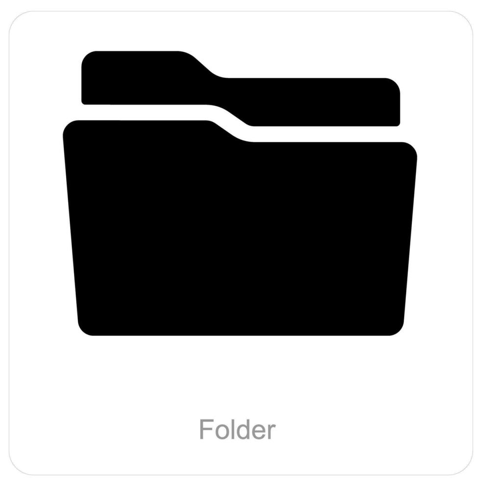 Folder and Document icon concept vector