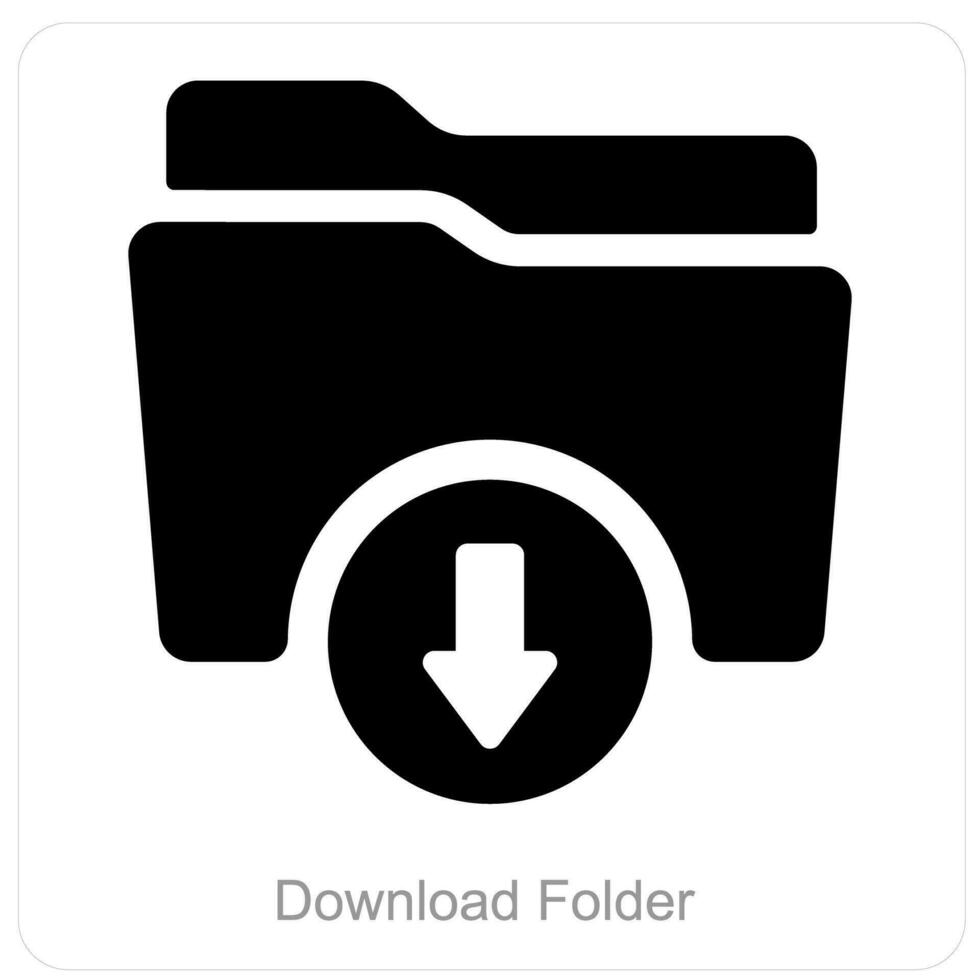 Download Folder and Folder icon concept vector