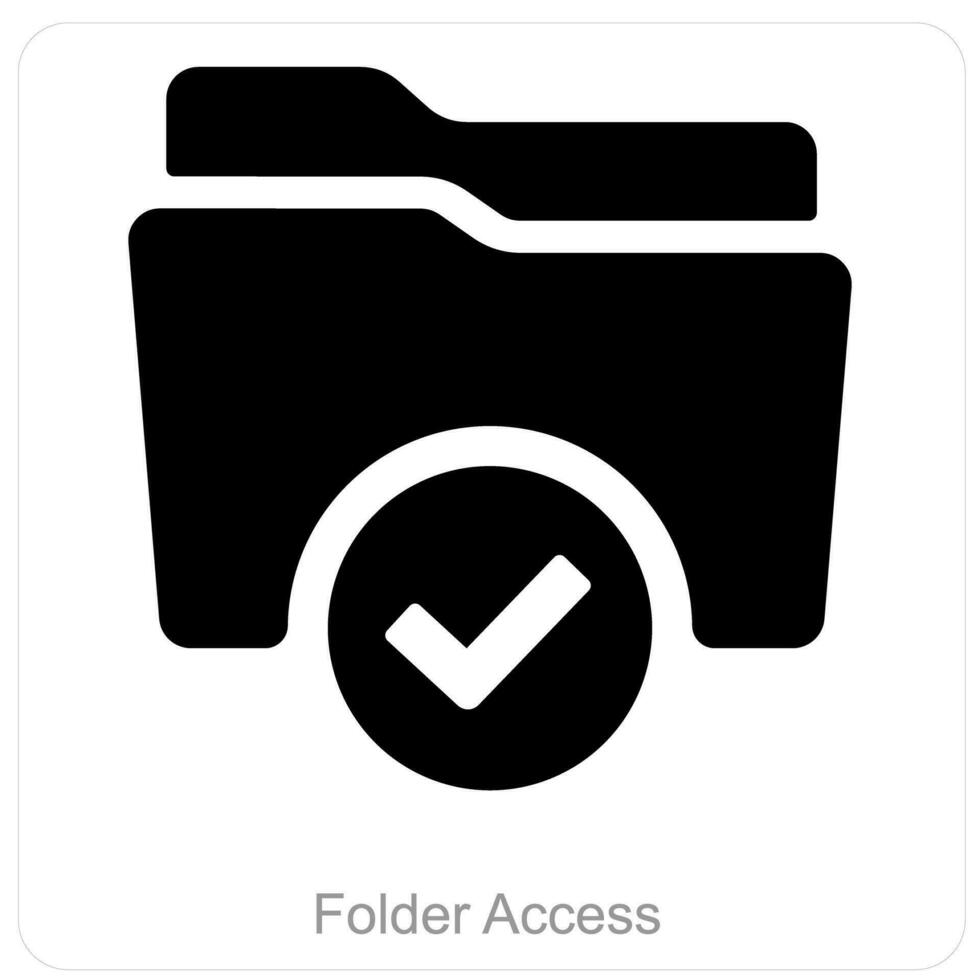 Folder Access and Folder icon concept vector