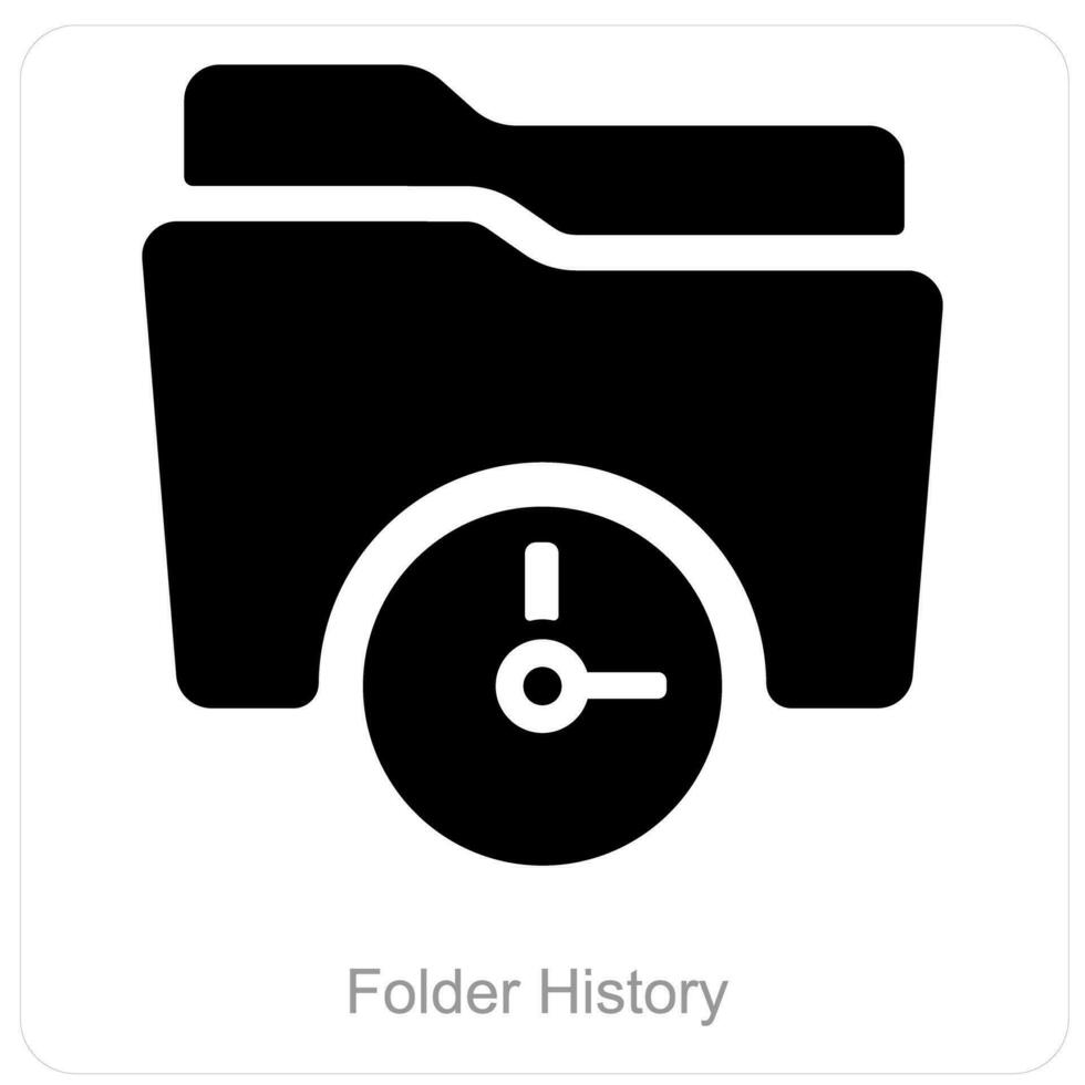Folder History and Folder icon concept vector