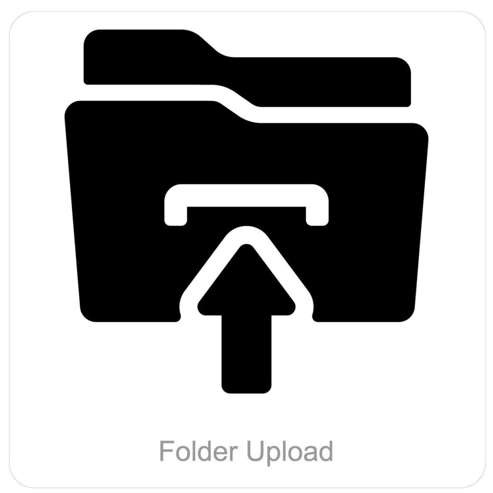Folder Upload and Folder icon concept vector