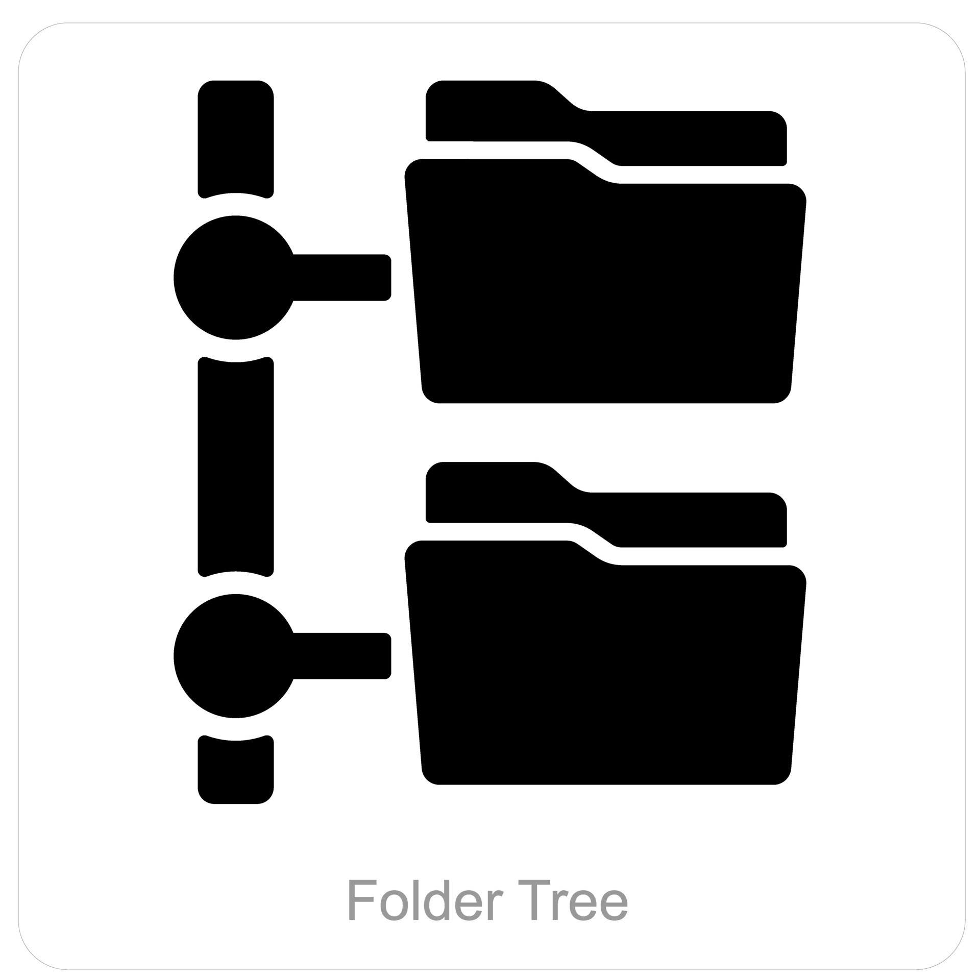 Folder Tree and Folder icon concept 25903222 Vector Art at Vecteezy