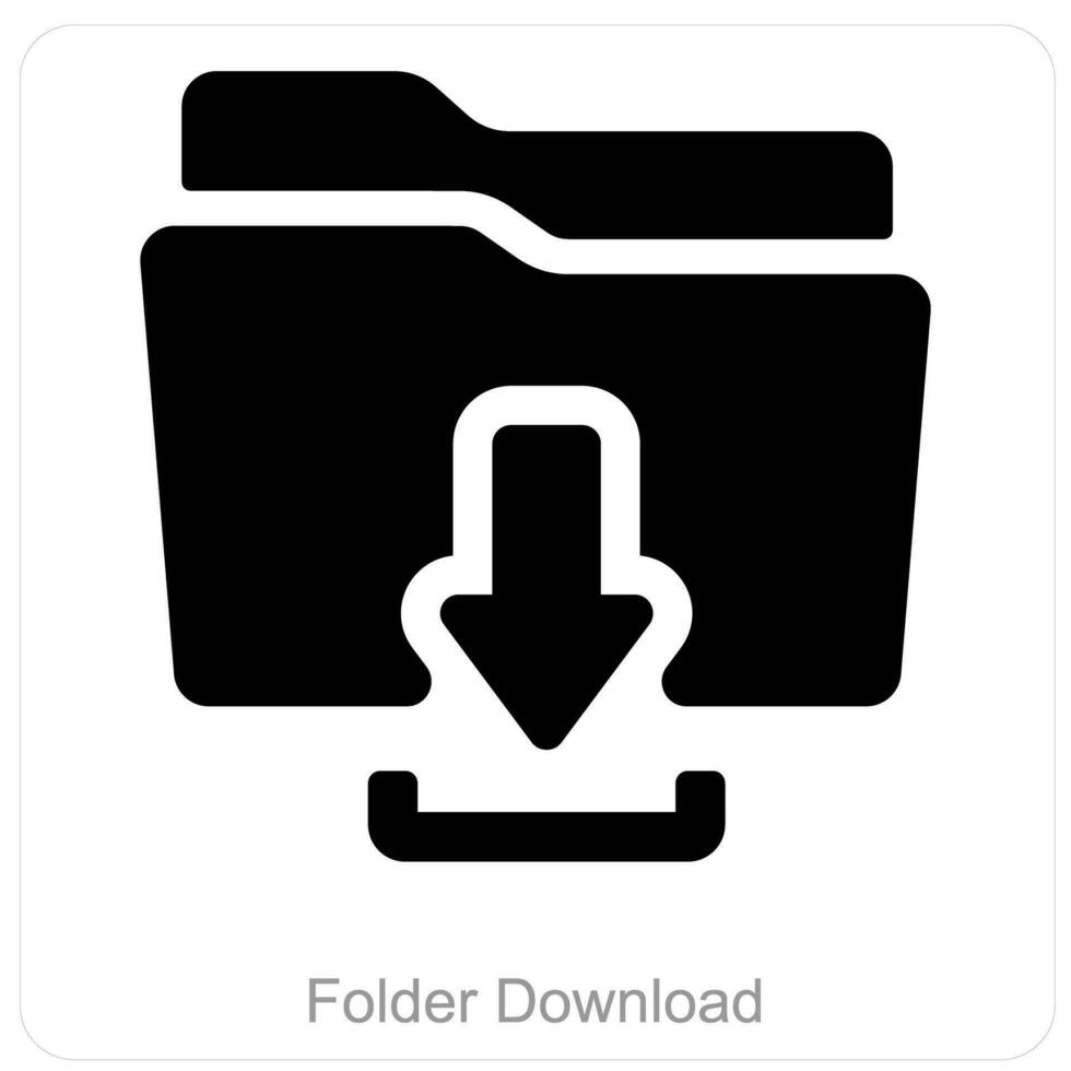 Document Folder and Folder icon concept vector