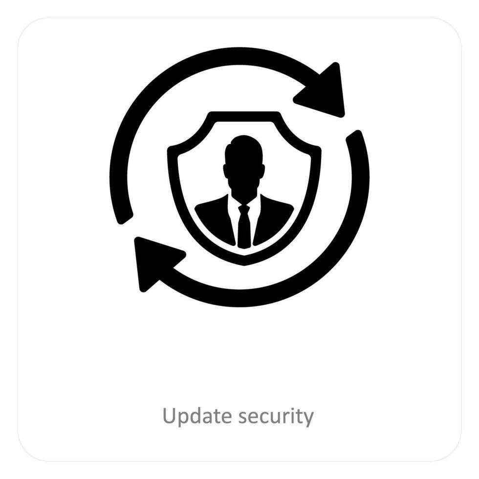 update security and refresh icon concept vector