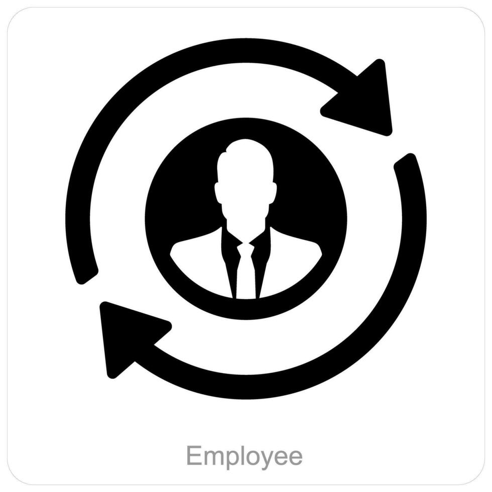 Employee and business icon concept vector