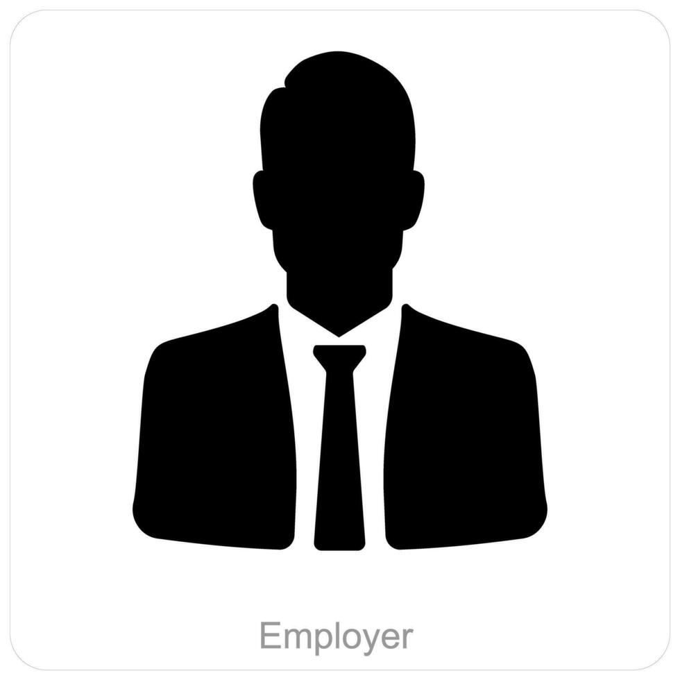 empleador y negocio icono concepto vector